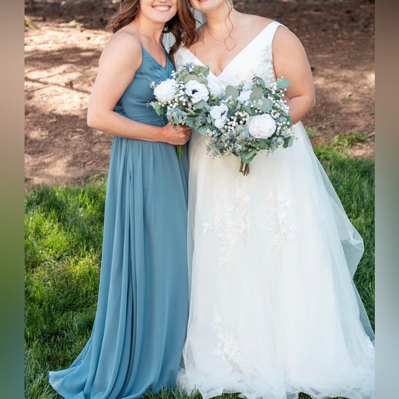 Azazie Tansy Formal Bridesmaid Dress in Twilight (Blue) Size 4 (A4) - Picture 4 of 4